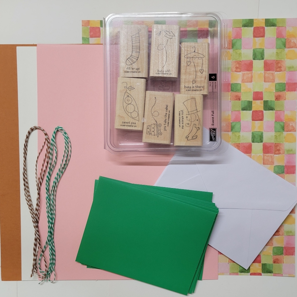 Stampin Up  Event Full Wooden Block Rubber Stamp Set